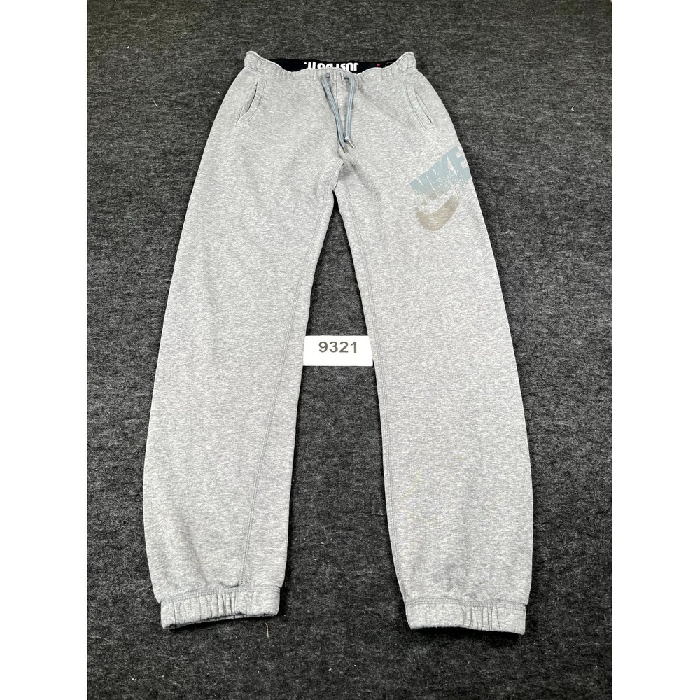 Nike Joggers Pants Mens Small Gray‎ Flat Front Gym Casual Activewear Athletic